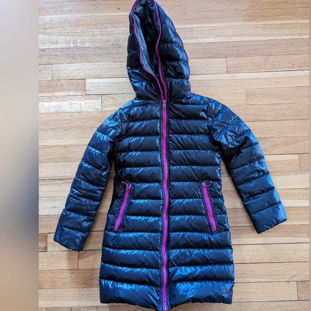 Girls black down coat Duvetica size 8